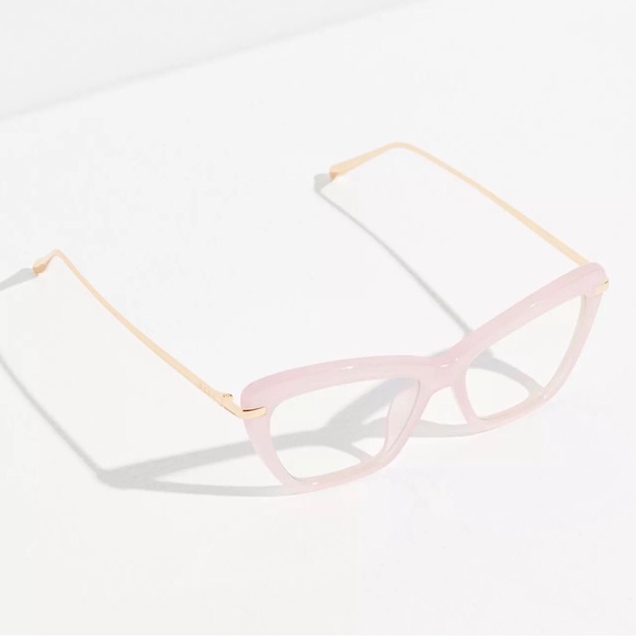 DIFF Mila Bluelight Glasses Coquille Pink & Gold Frame Blue Blocking Lenses - Picture 4 of 10